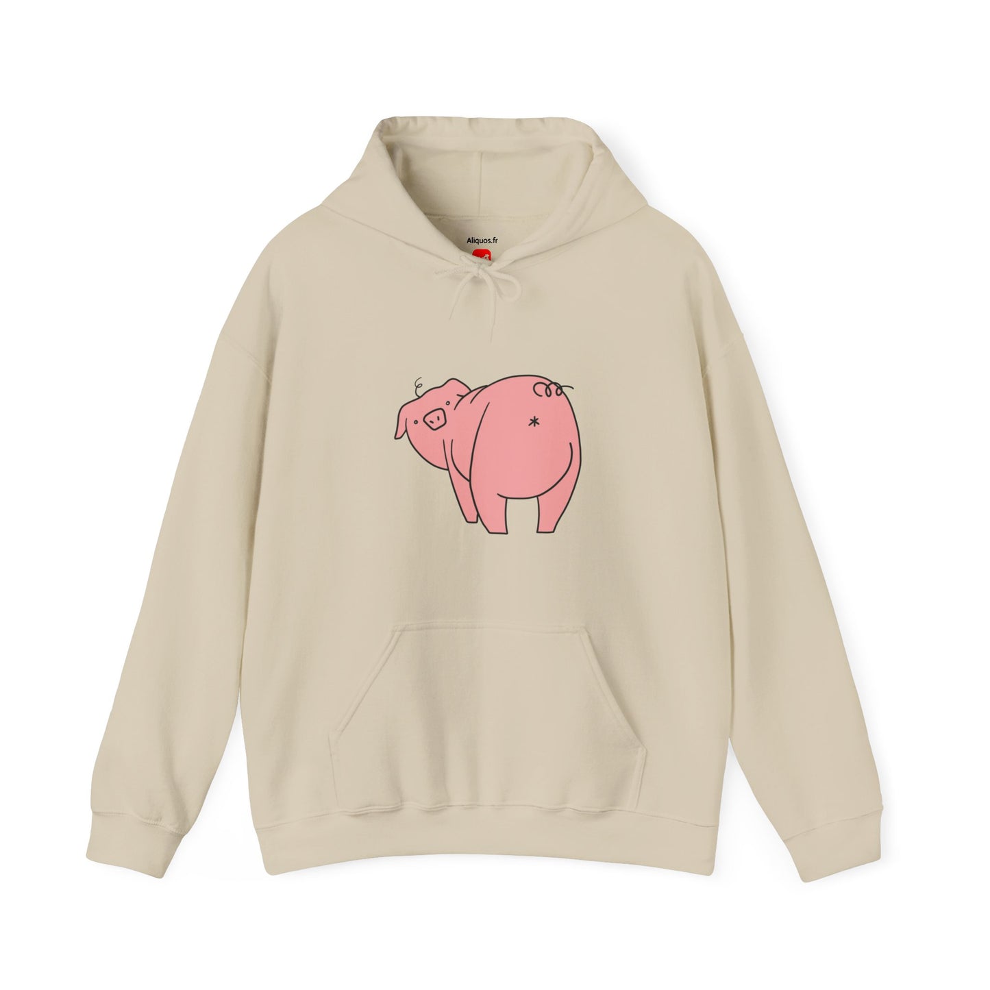 Piggy Rear Unisex Hooded Sweatshirt - ALIQUOS