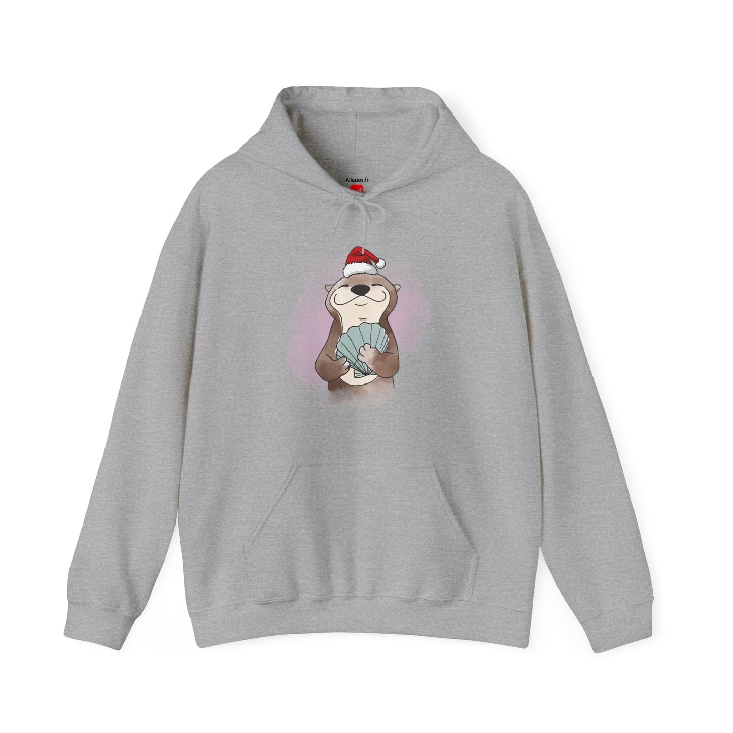 Sweat à capuche unisexe - Loutre de Noël 3