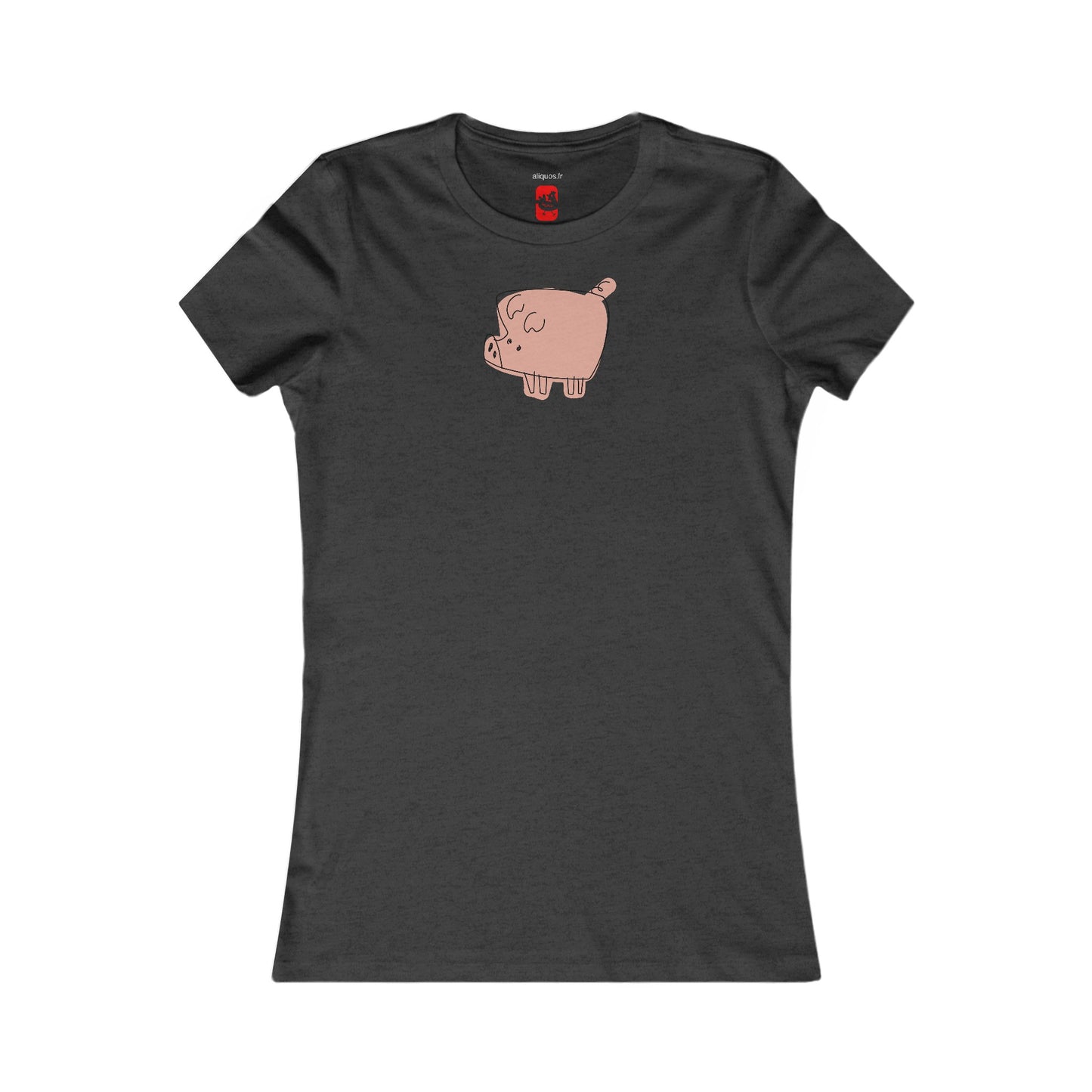 Blocky Piggy Women's fitted Tee - ALIQUOS