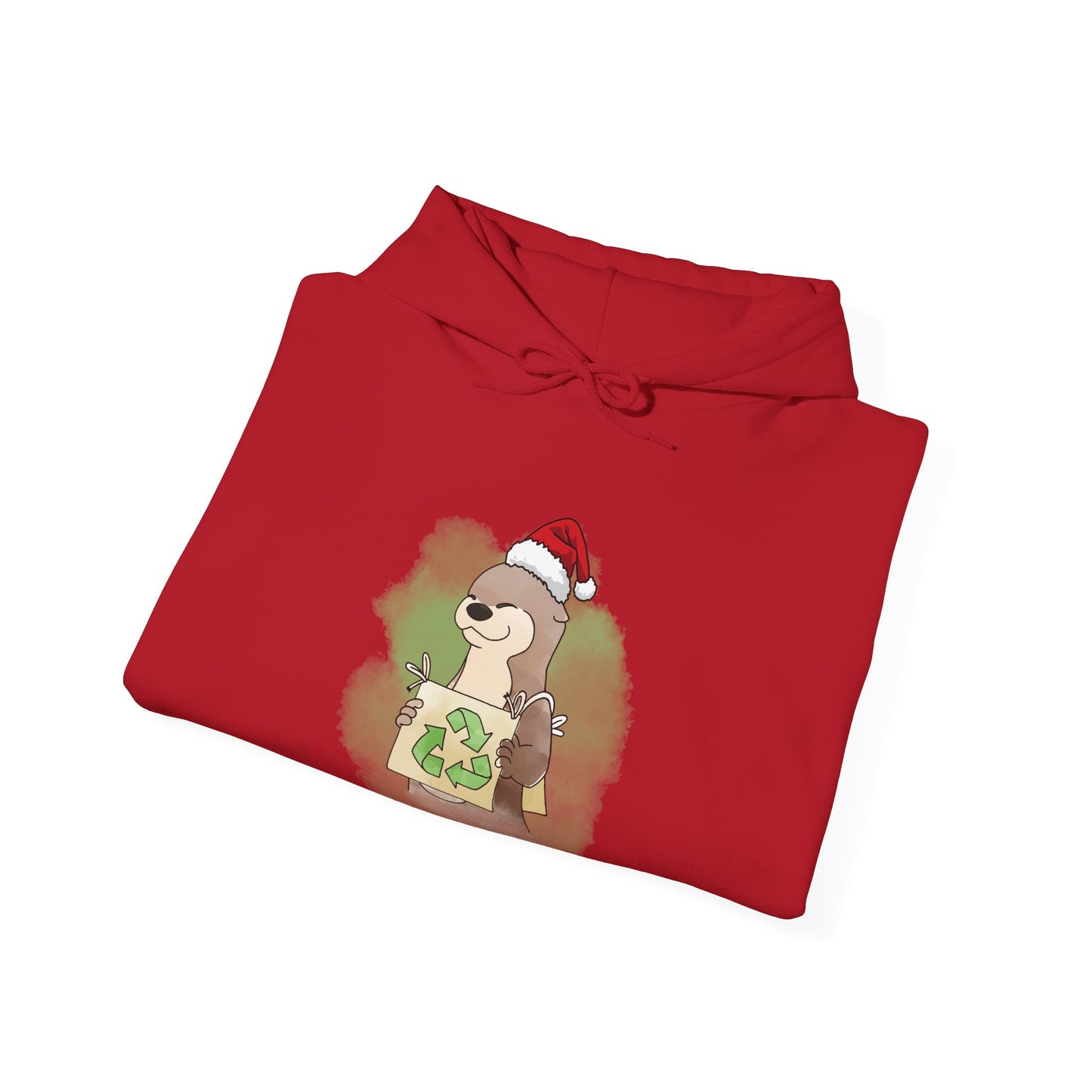 Sweat à capuche unisexe - Loutre de Noël 5