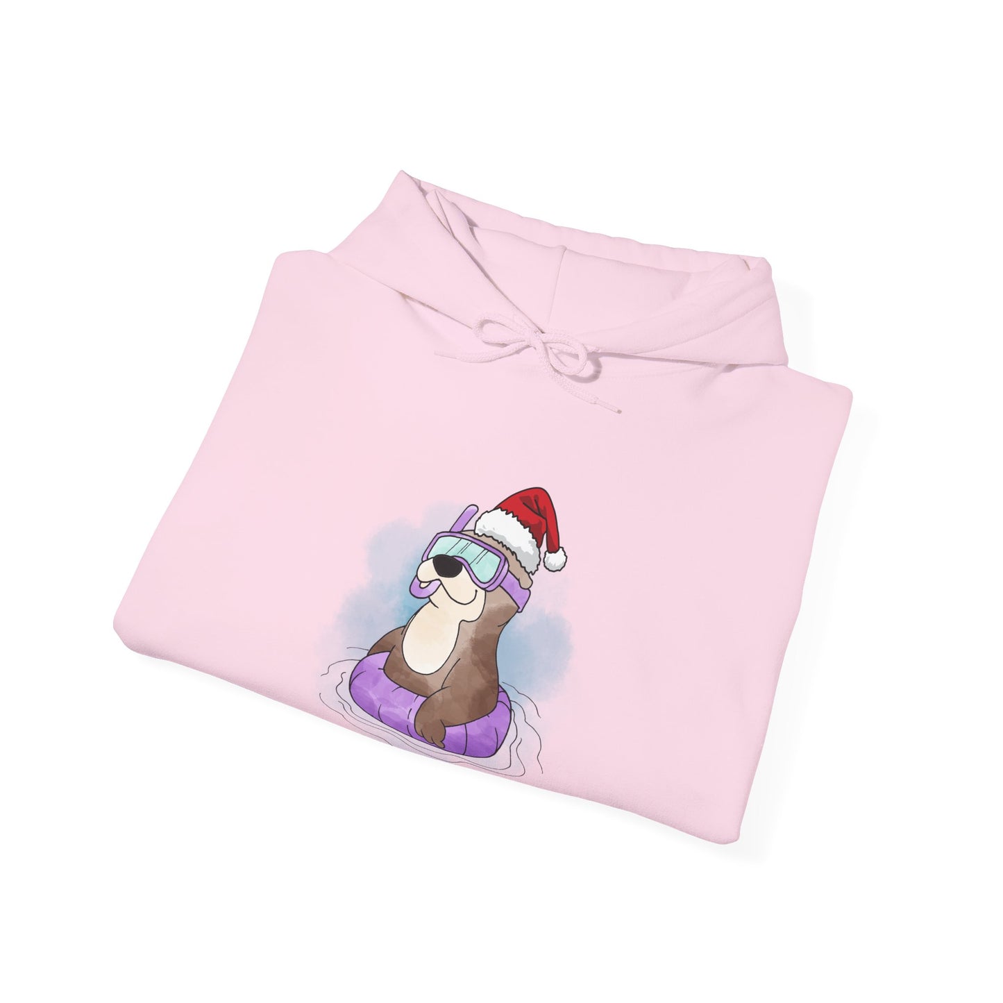 Sweat à capuche unisexe - Loutre de Noël 4