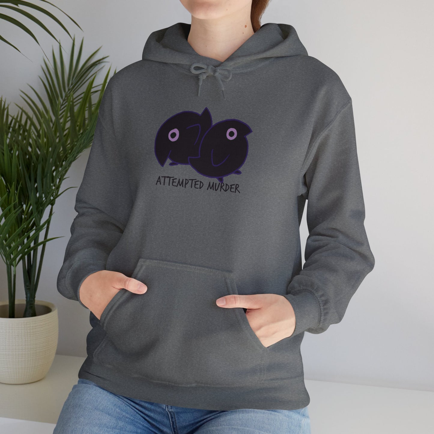 Unisex Hooded Sweatshirt - Attempted Murder Design - ALIQUOS