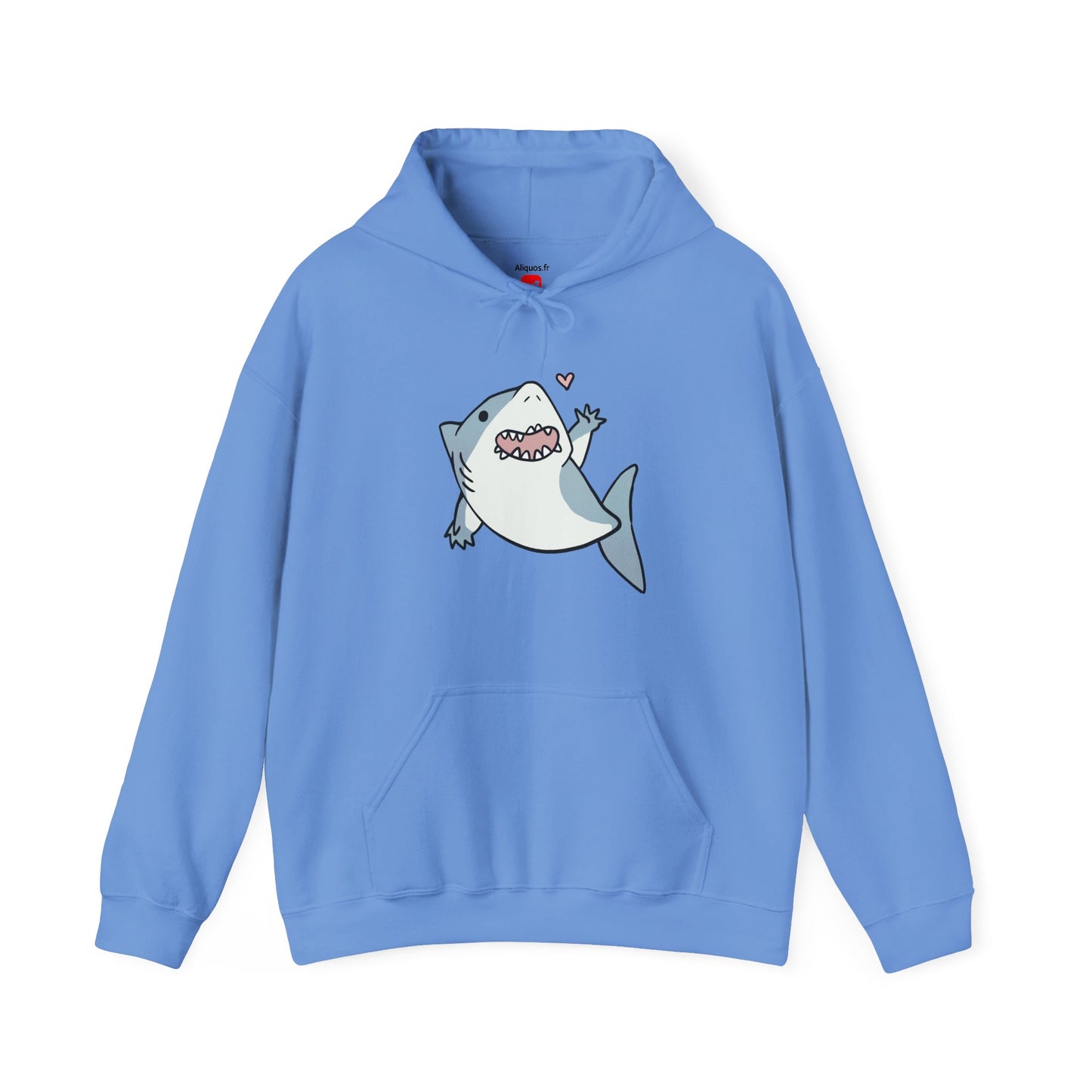 Unisex Hooded Sweatshirt - Cute Shark Wave - Aliquos