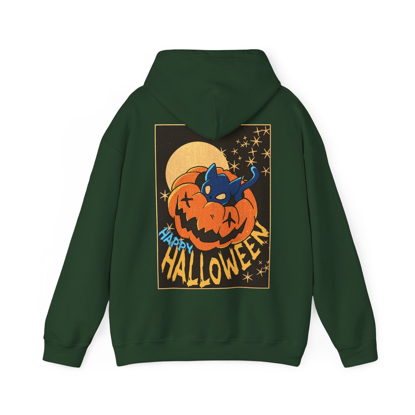 Sweat à capuche unisexe - Motif « Kitty Pumpkin »