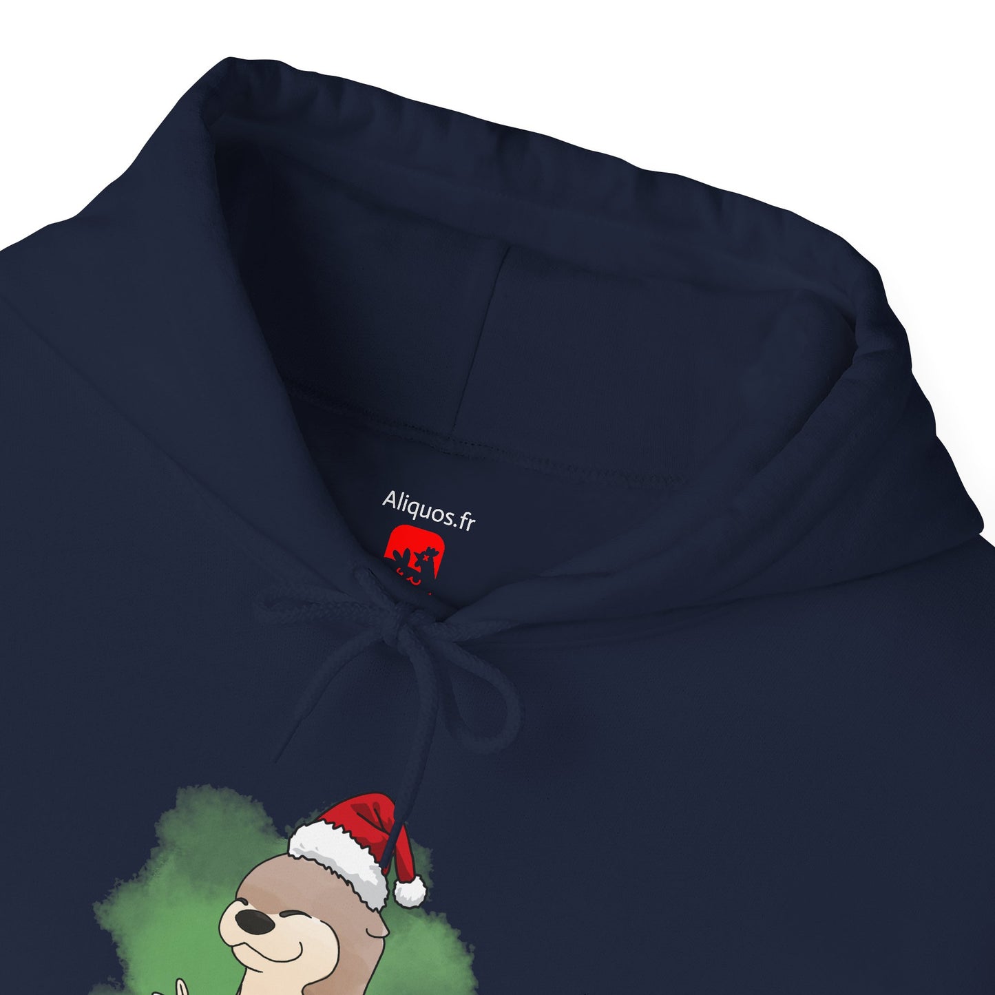 Sweat à capuche unisexe - Loutre de Noël 5