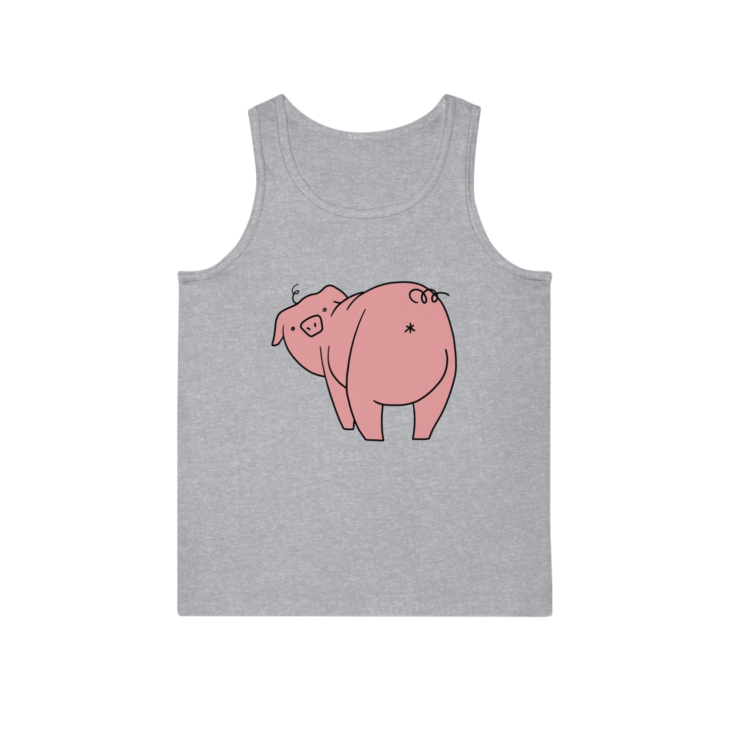 Piggy Rear Unisex Softstyle Tank Top - ALIQUOS