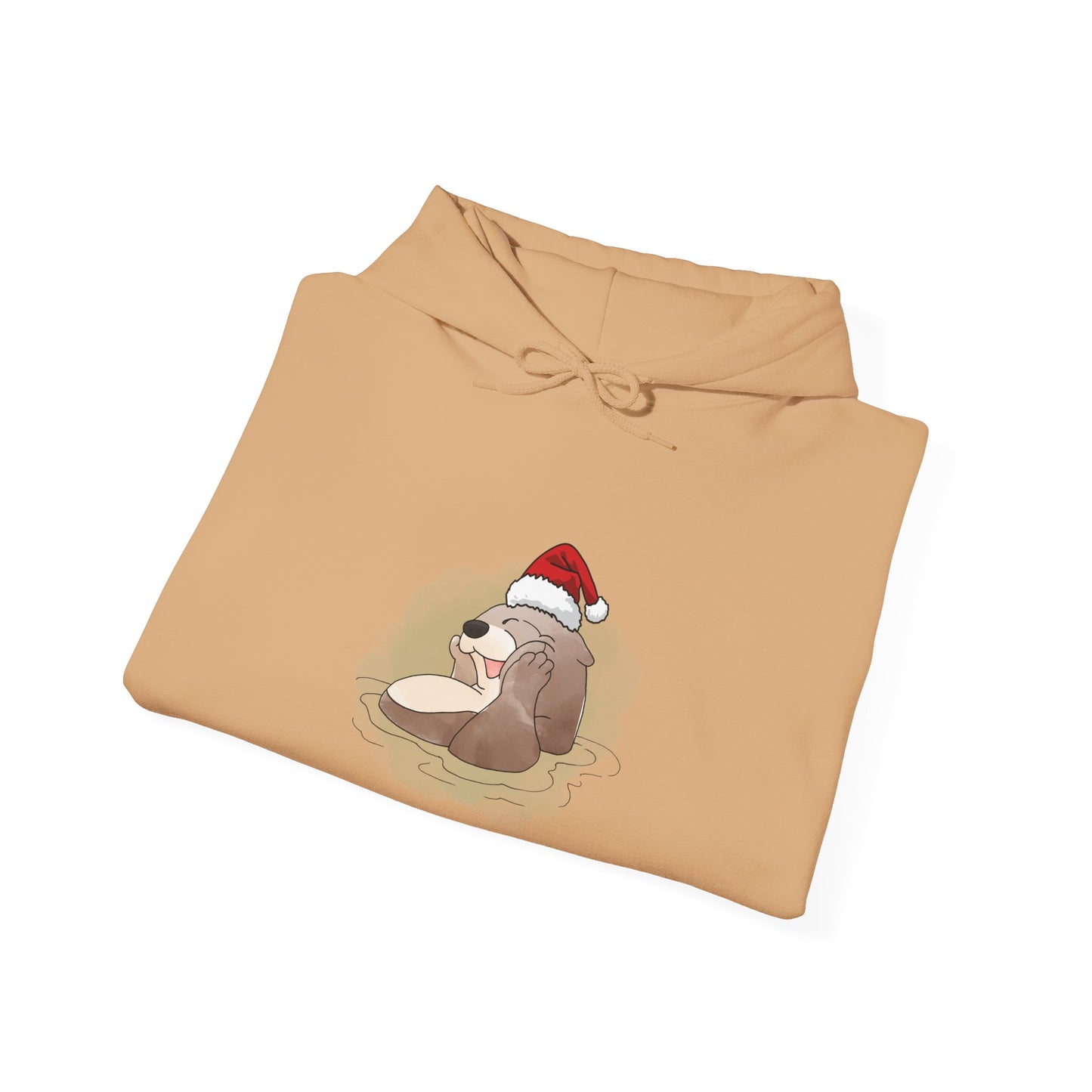 Sweat à capuche unisexe - Loutre de Noël 7