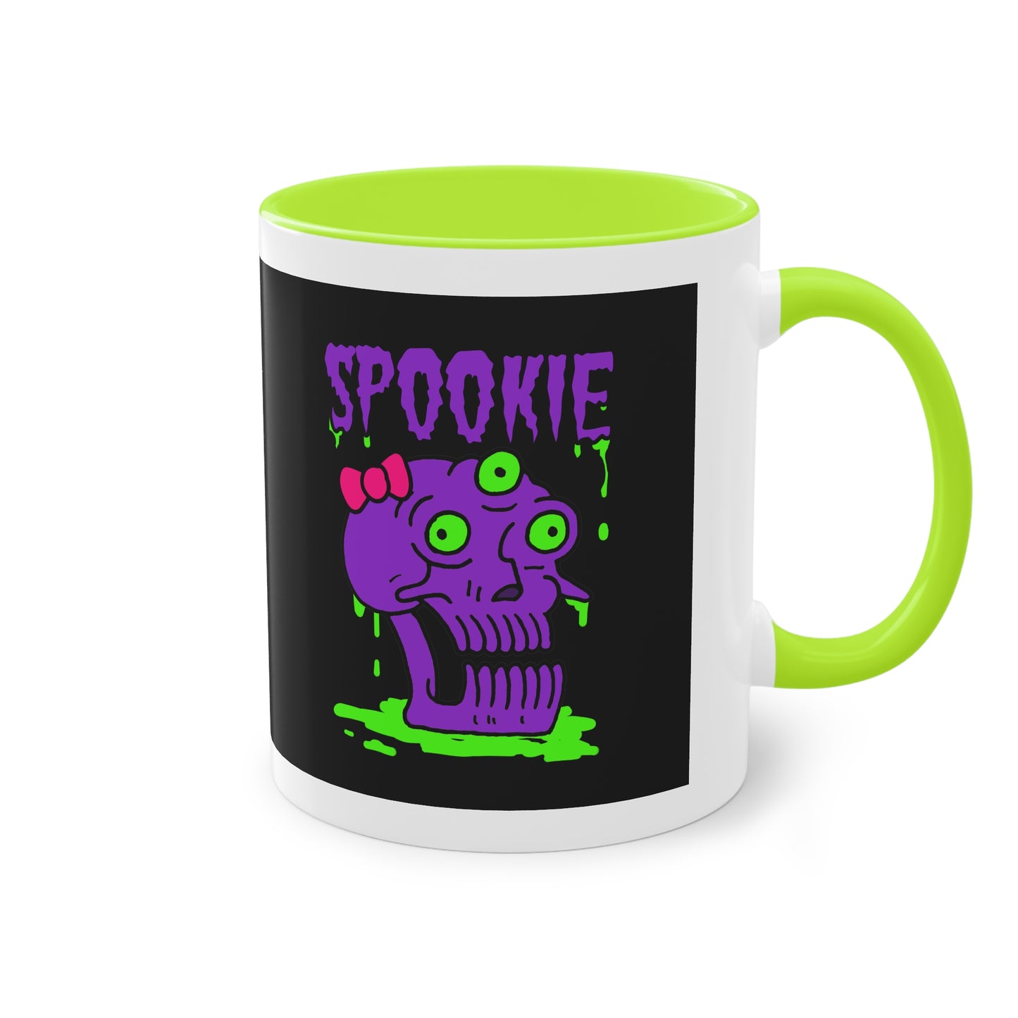 Two Tone Mug - Three-Eyed Skull 'Spookie' Design - ALIQUOS