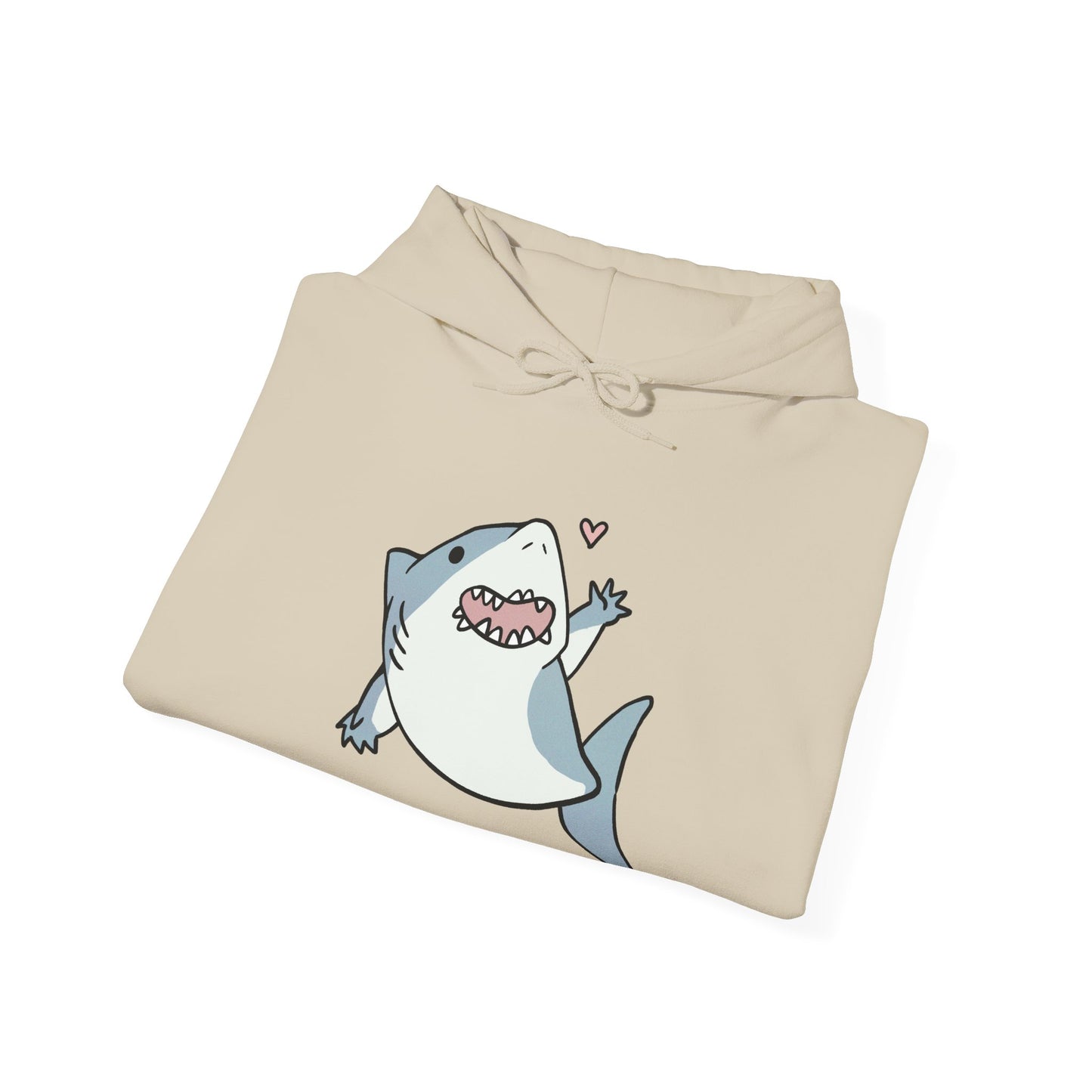 Unisex Hooded Sweatshirt - Cute Shark Wave - Aliquos