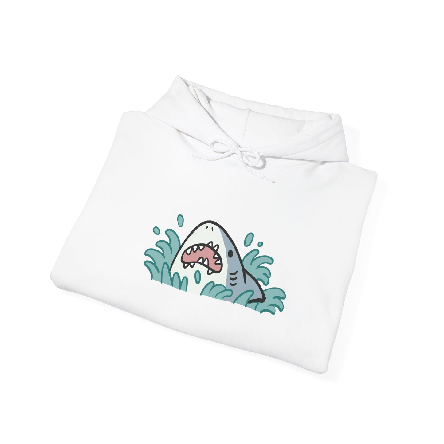 Unisex Hooded Sweatshirt - Surprise Shark - Aliquos