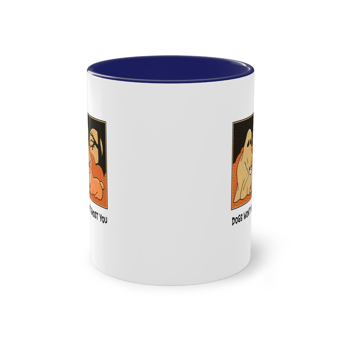 Two Tone Mug - 'Dogs Won't Ghost You' - ALIQUOS