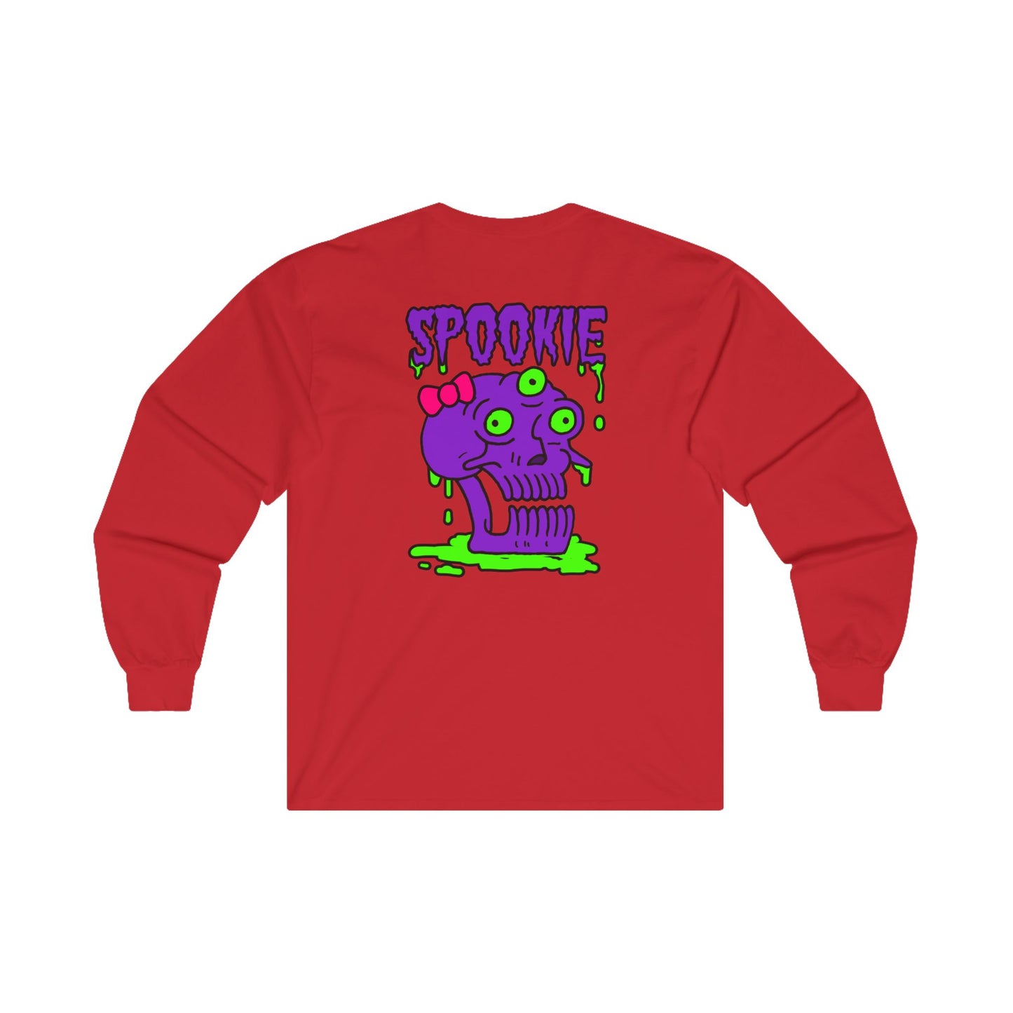 Long Sleeve Tee - Three-Eyed Skull 'Spookie' Design - ALIQUOS