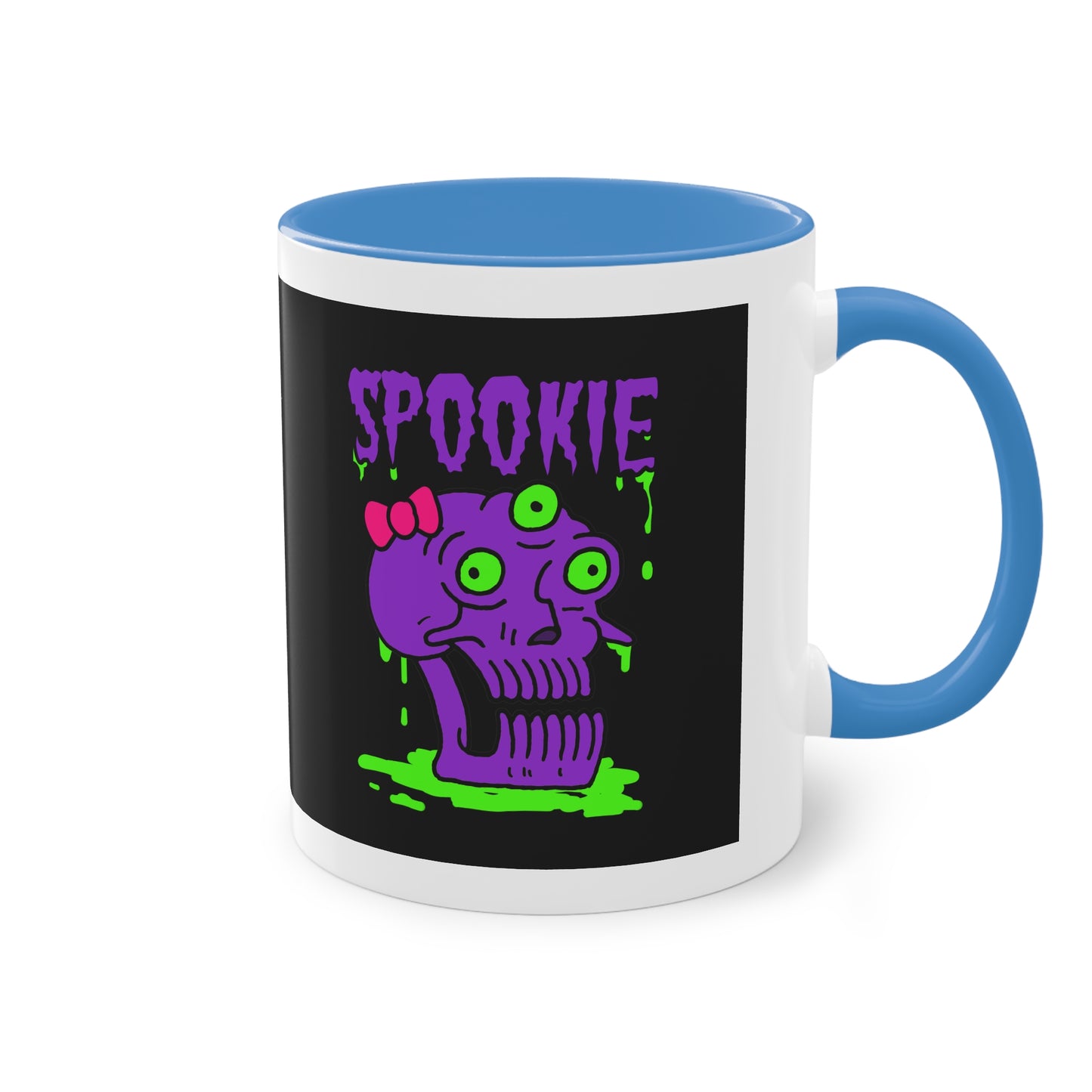 Two Tone Mug - Three-Eyed Skull 'Spookie' Design - ALIQUOS