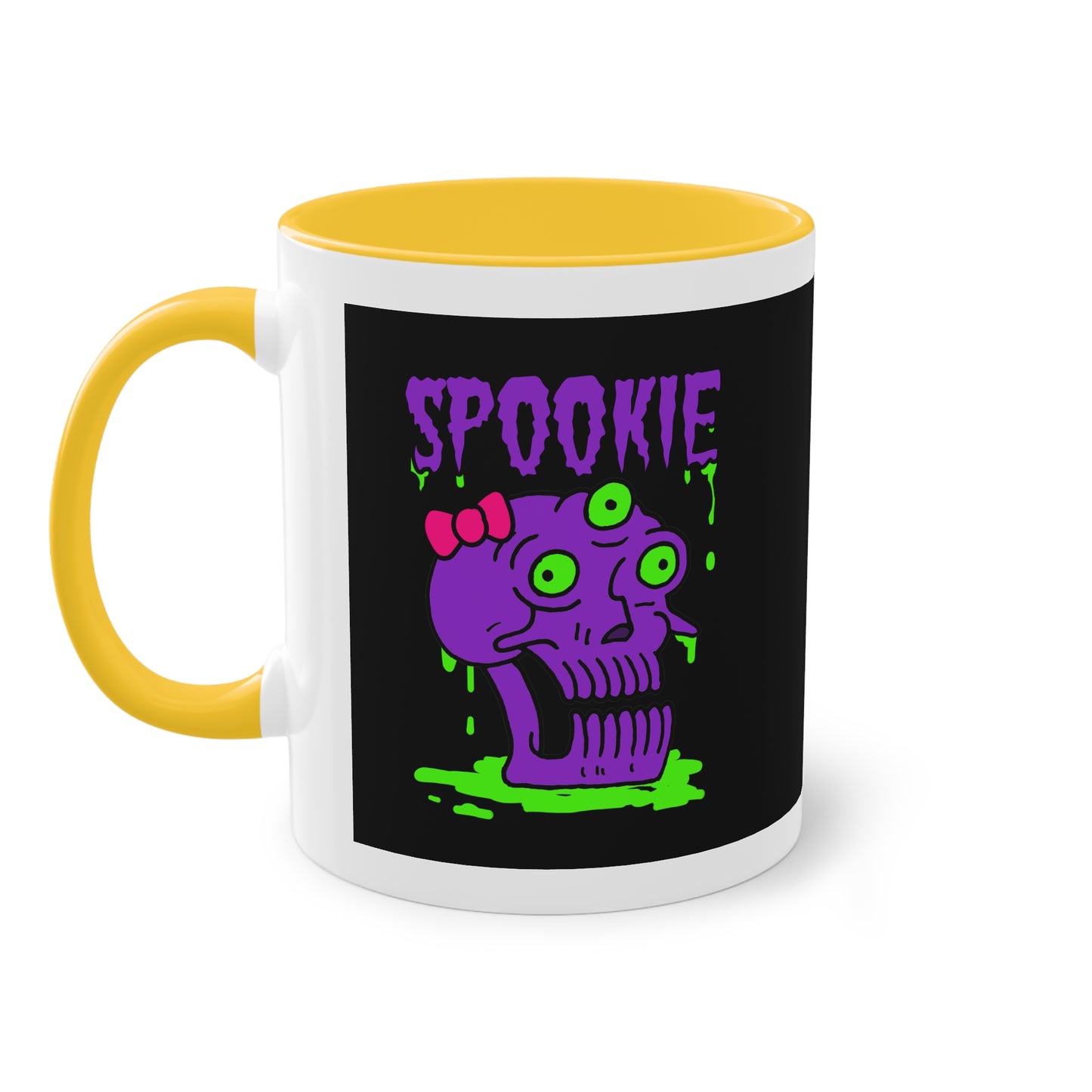 Two Tone Mug - Three-Eyed Skull 'Spookie' Design - ALIQUOS