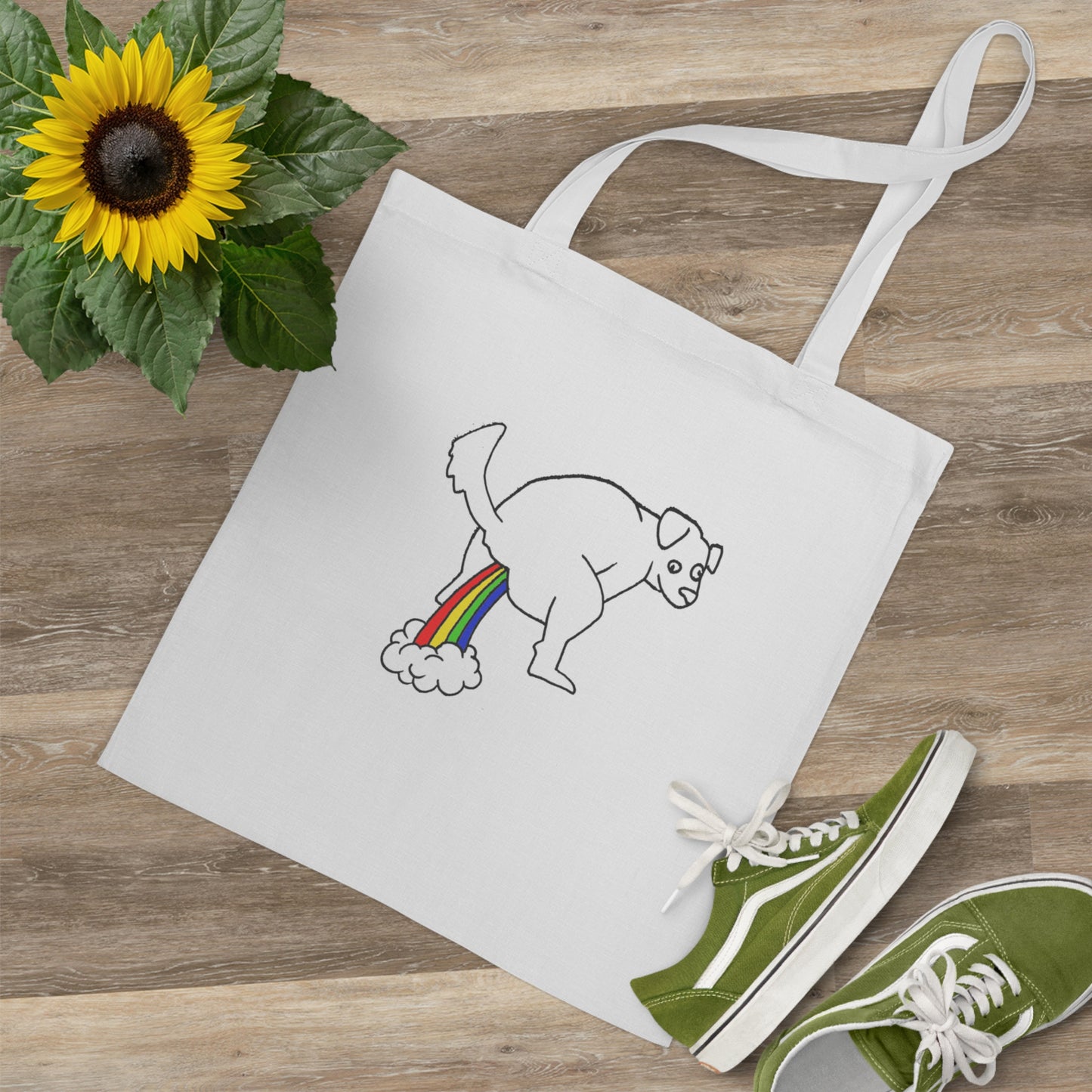 Tote Bag - 'Doggy Rainbow Factory' - ALIQUOS