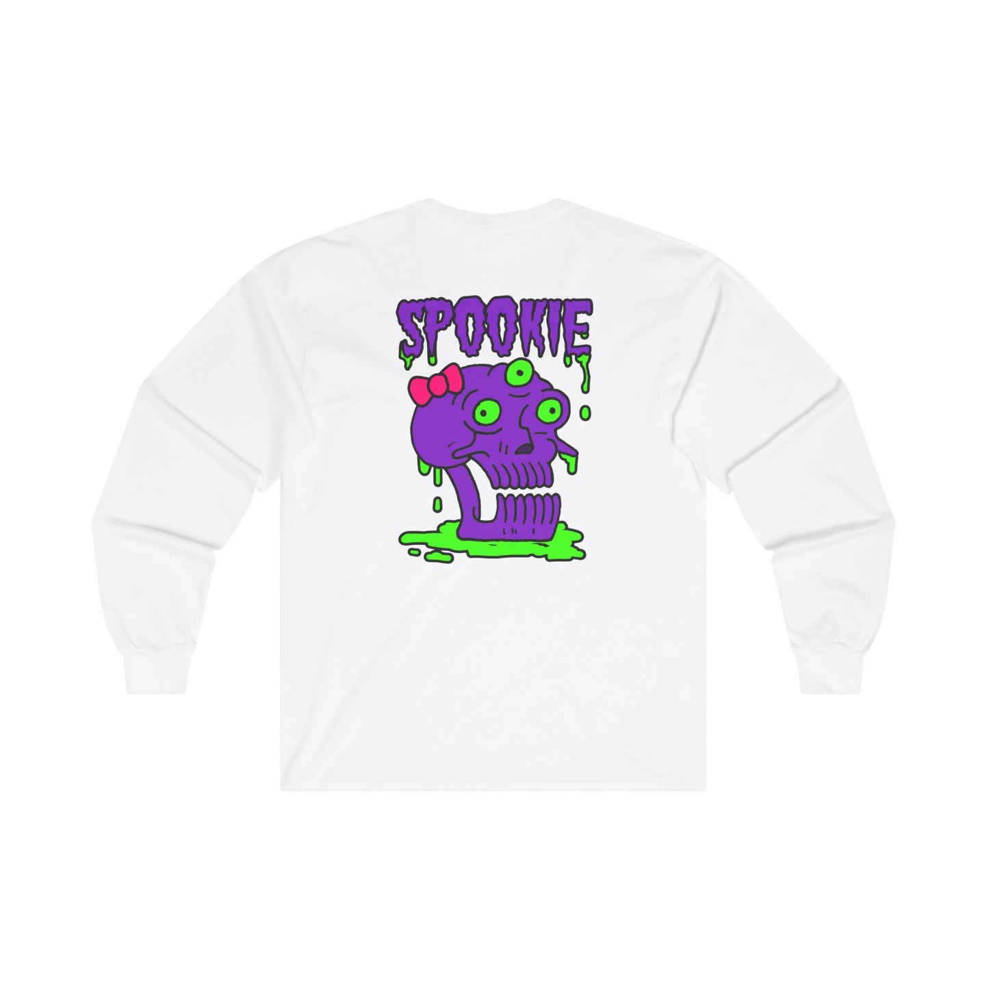 Long Sleeve Tee - Three-Eyed Skull 'Spookie' Design - ALIQUOS