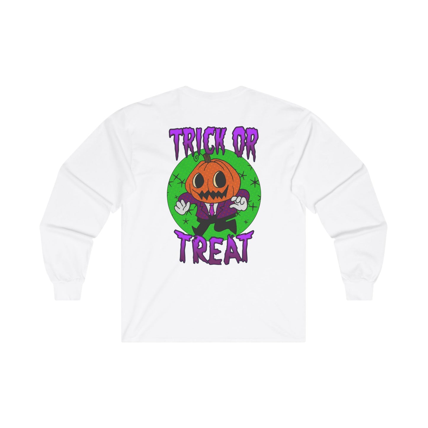 Long Sleeve Tee - Halloween Jack O' Lantern - ALIQUOS