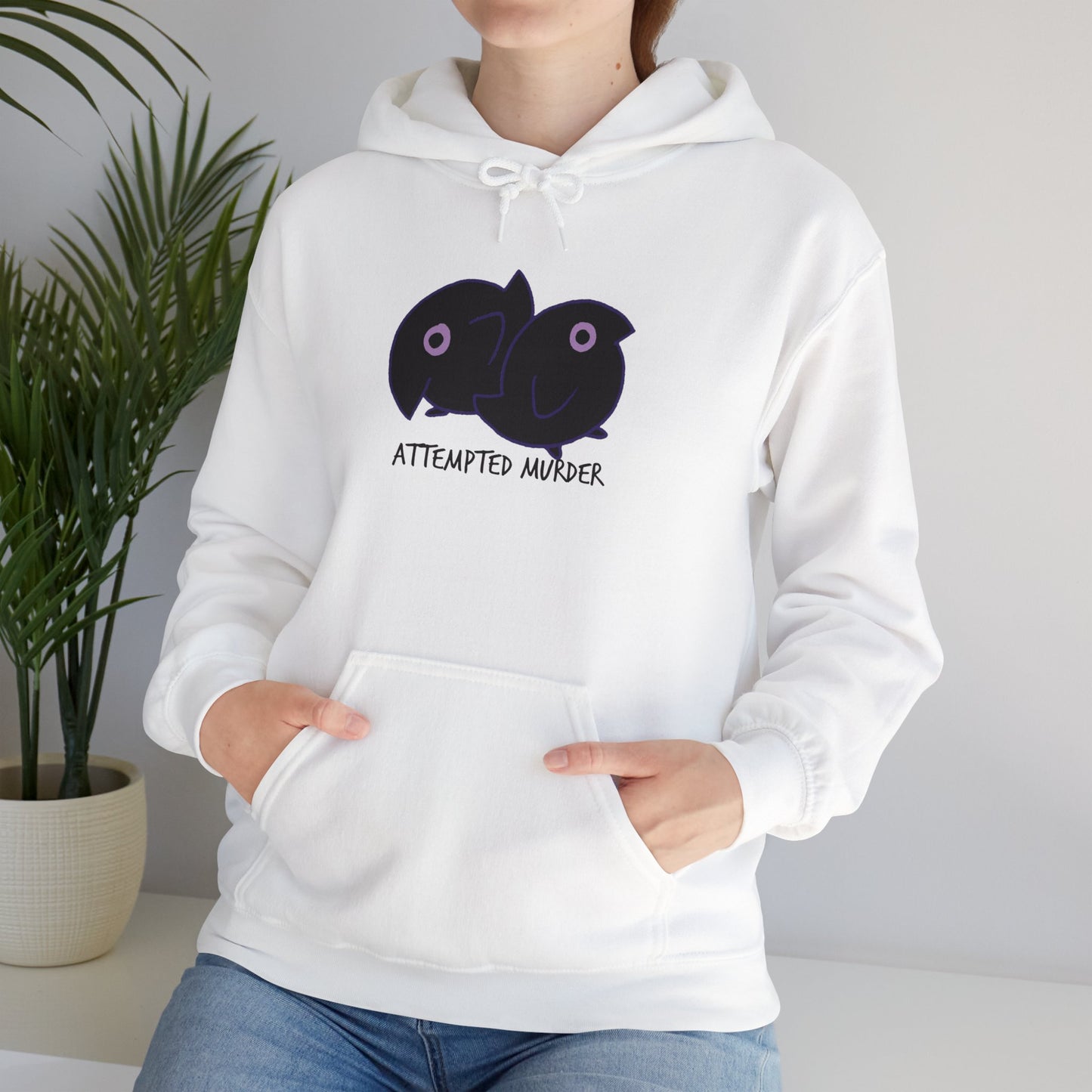 Unisex Hooded Sweatshirt - Attempted Murder Design - ALIQUOS