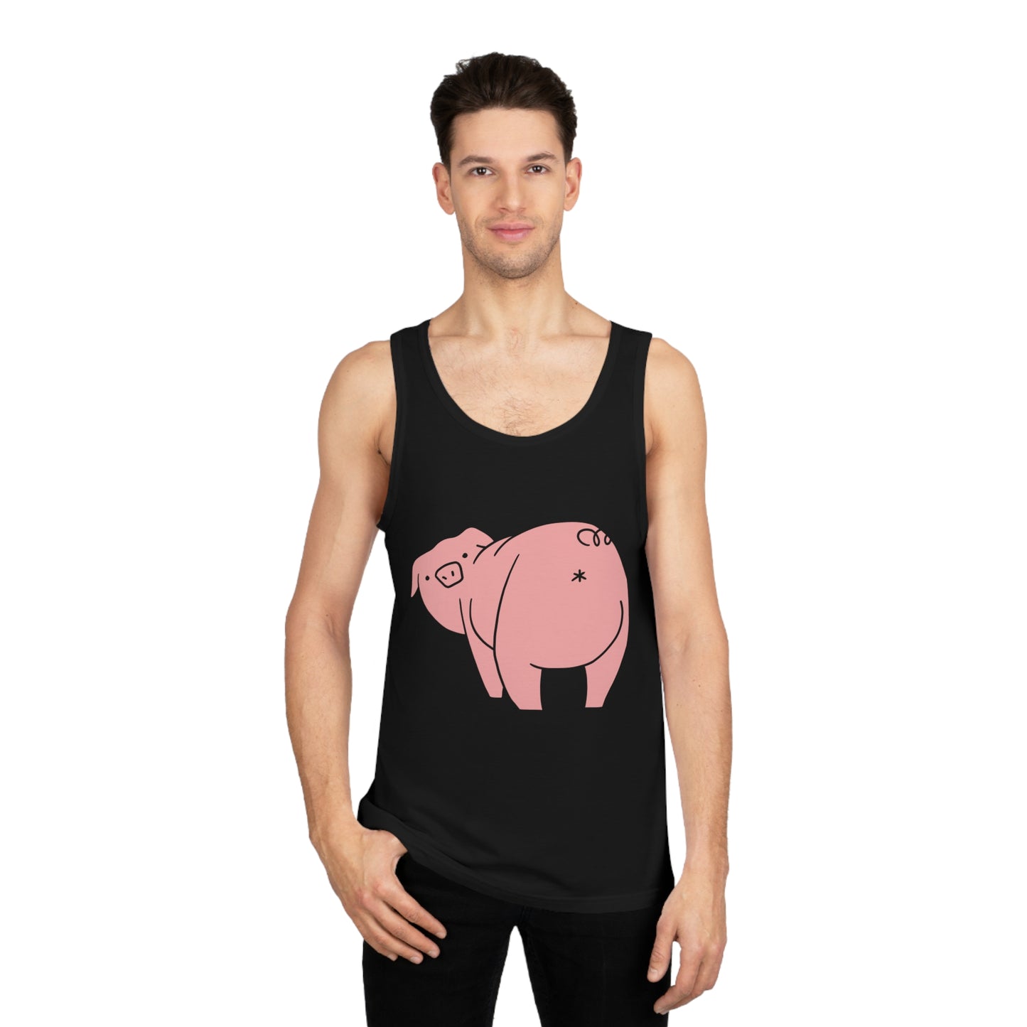 Piggy Rear Unisex Softstyle Tank Top - ALIQUOS