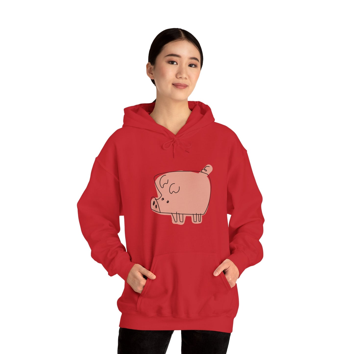 Blocky Piggy Unisex Hooded Sweatshirt - ALIQUOS
