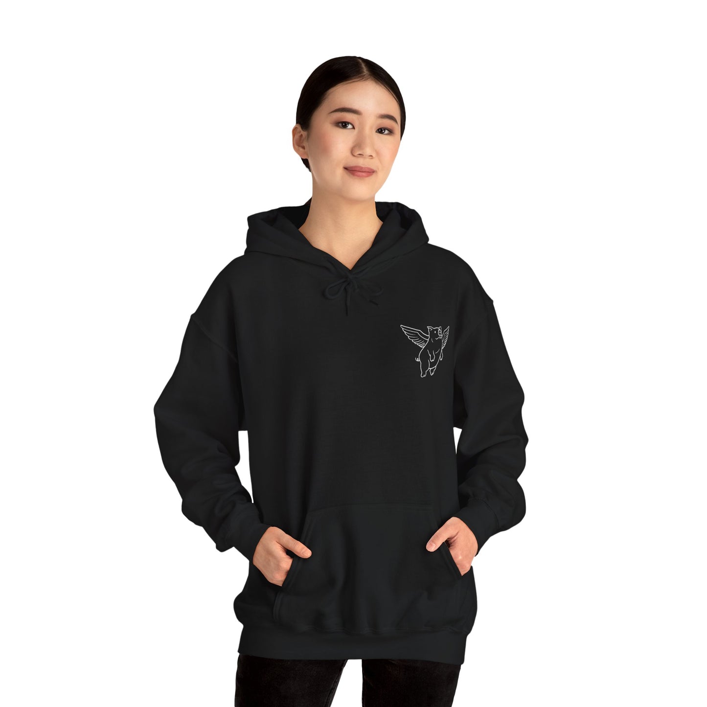 Sweat à capuche unisexe Flying Piggy