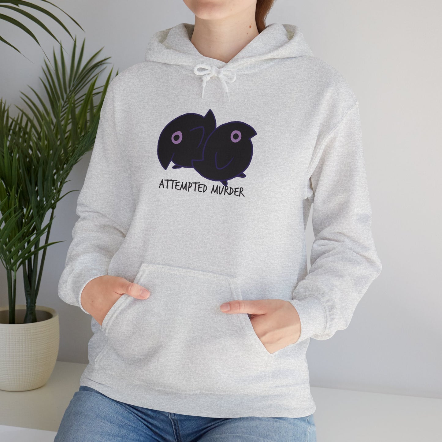 Unisex Hooded Sweatshirt - Attempted Murder Design - ALIQUOS