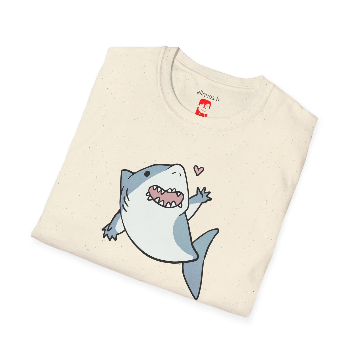 Unisex T-Shirt - Cute Little Shark Wave - Aliquos