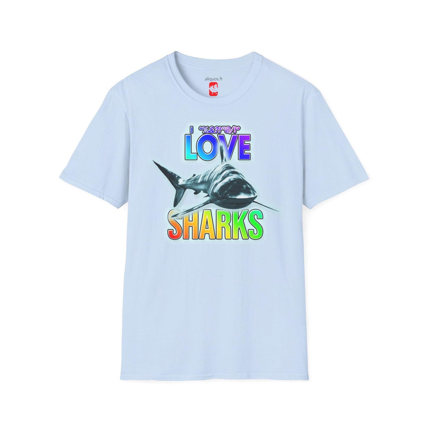 T-shirt unisexe - J'adore les requins - Aliquos