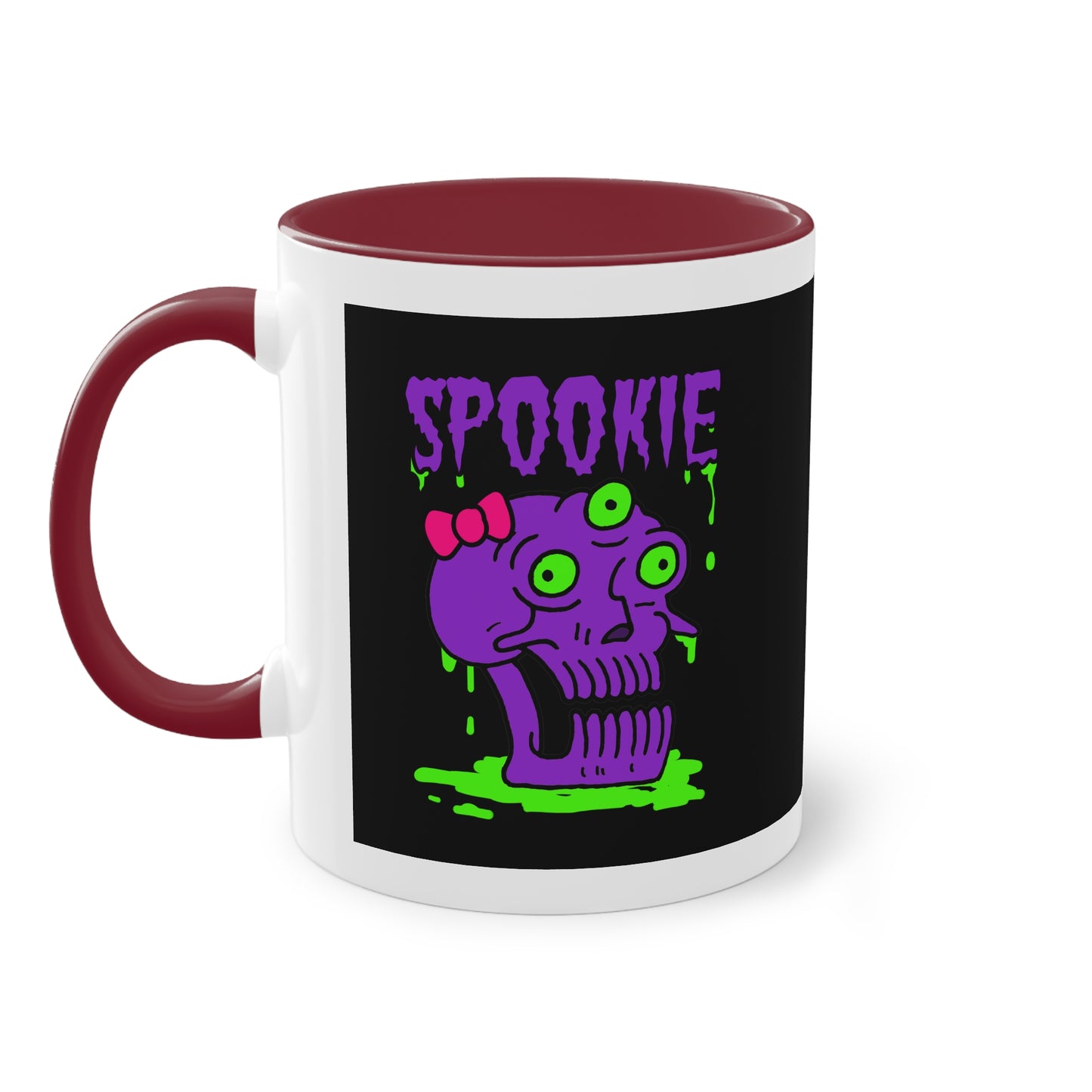 Two Tone Mug - Three-Eyed Skull 'Spookie' Design - ALIQUOS