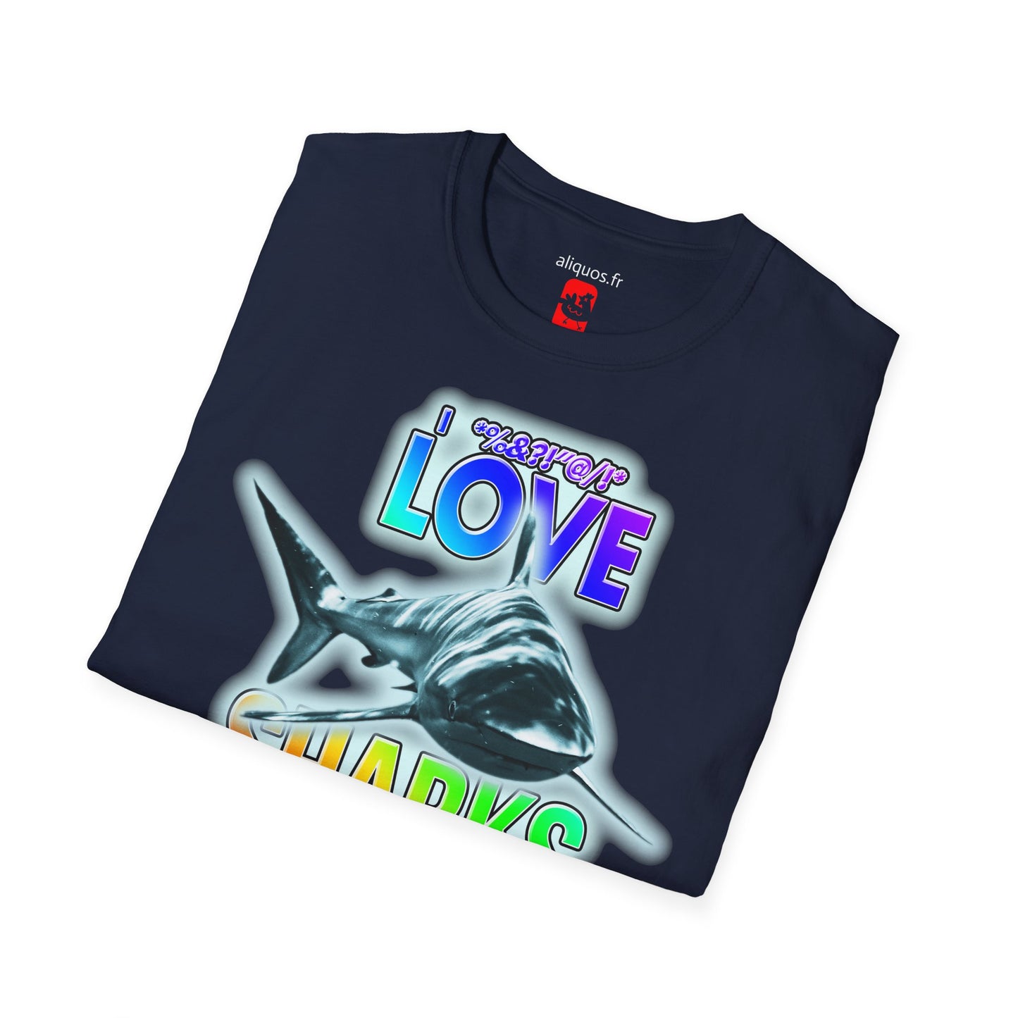 T-shirt unisexe - J'adore les requins - Aliquos