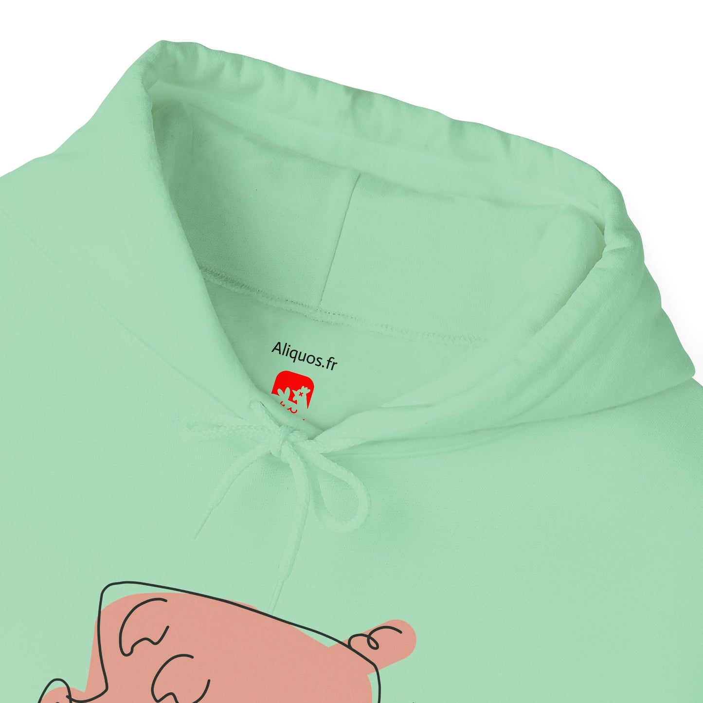 Blocky Piggy Unisex Hooded Sweatshirt - ALIQUOS