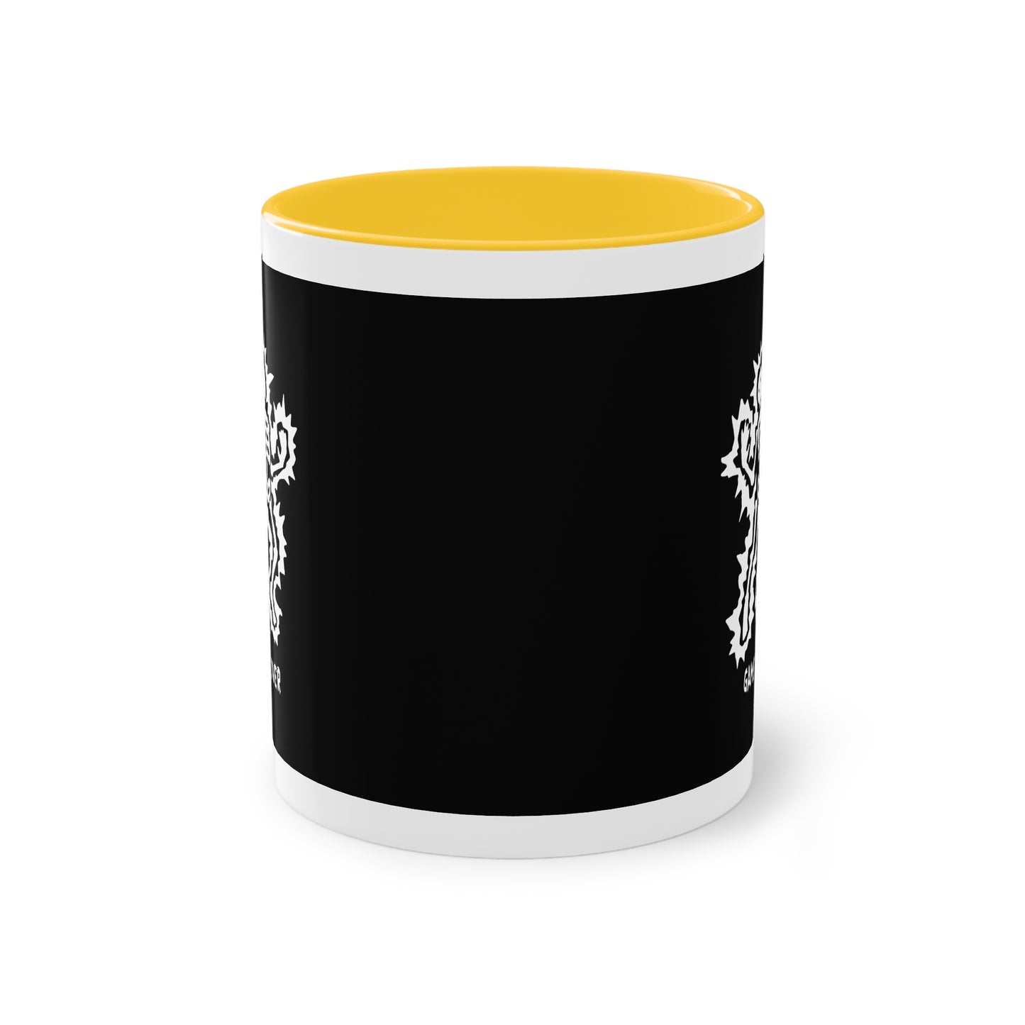 Two Tone Mug - Halloween Skeleton 'Game Over' Design - ALIQUOS