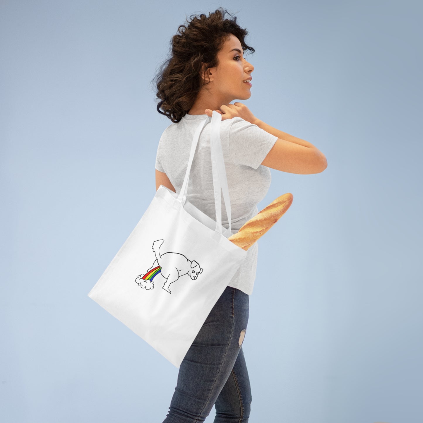 Tote Bag - 'Doggy Rainbow Factory' - ALIQUOS