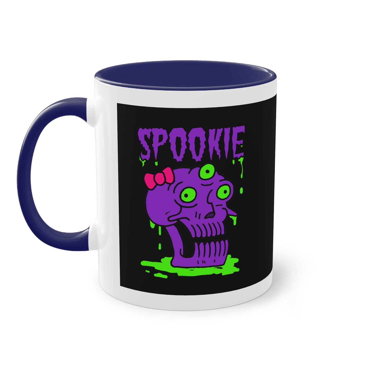 Two Tone Mug - Three-Eyed Skull 'Spookie' Design - ALIQUOS