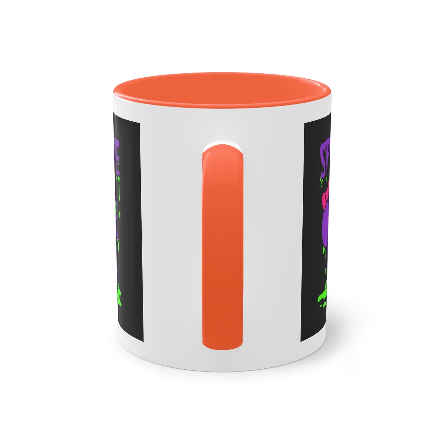 Two Tone Mug - Three-Eyed Skull 'Spookie' Design - ALIQUOS
