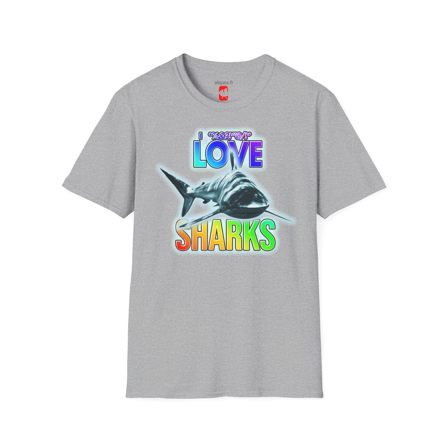 T-shirt unisexe - J'adore les requins - Aliquos