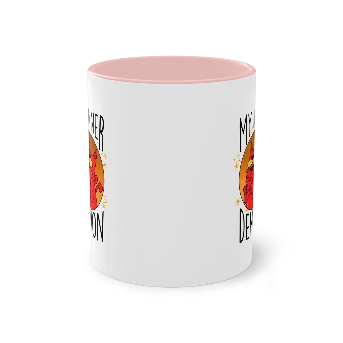 Zweifarbige Tasse – Design „Mein innerer Dämon“