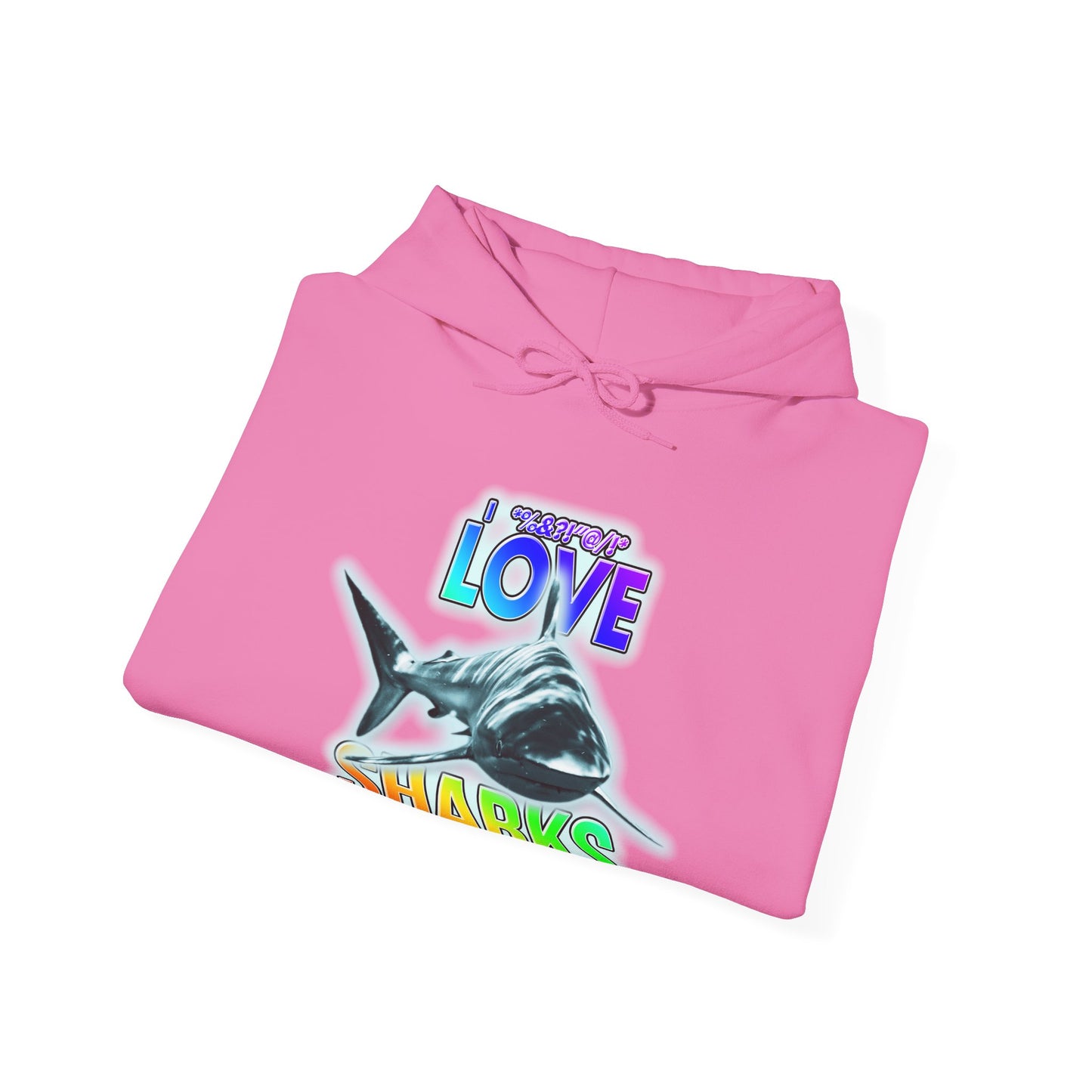 Sweat à capuche unisexe - J'adore les requins - Aliquos
