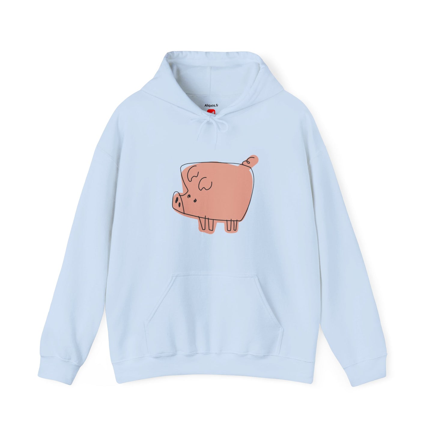 Blocky Piggy Unisex Hooded Sweatshirt - ALIQUOS