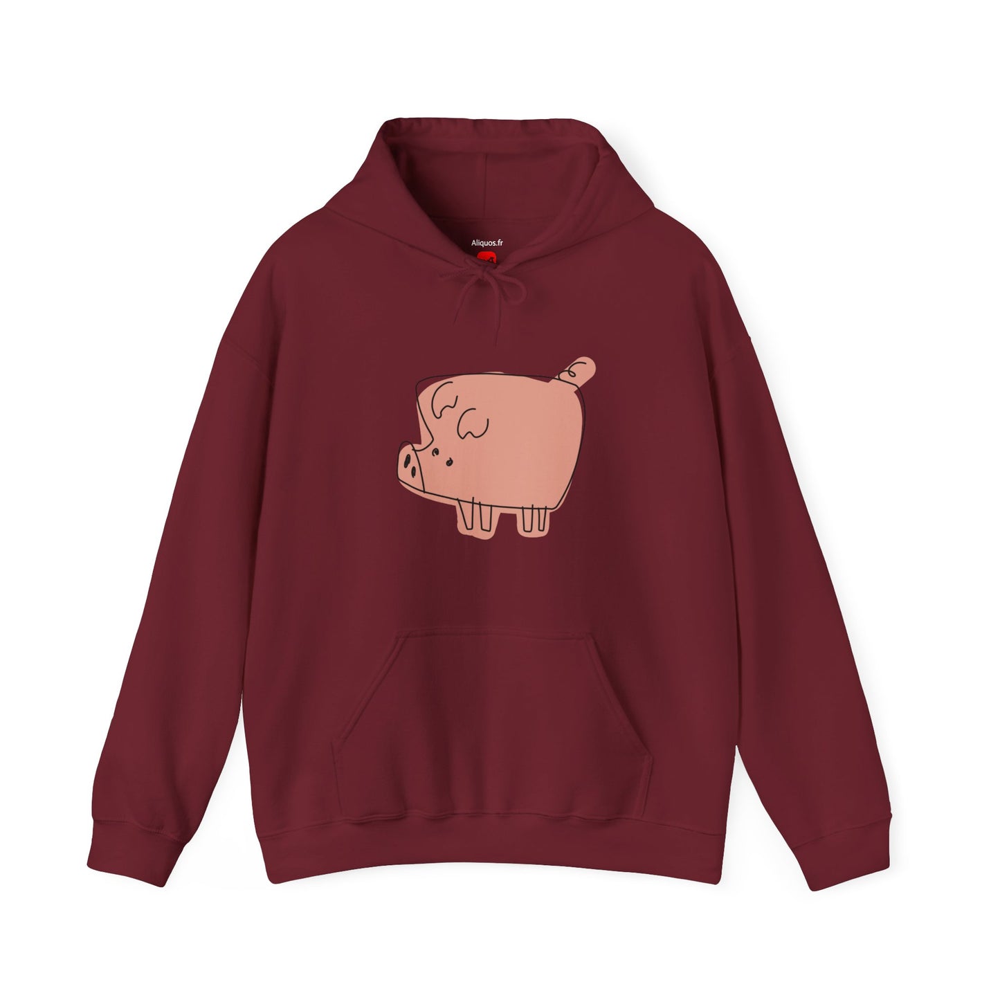 Blocky Piggy Unisex Hooded Sweatshirt - ALIQUOS