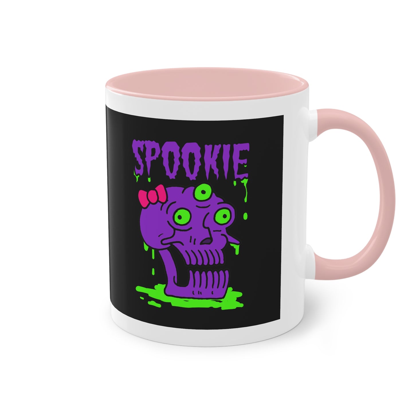 Two Tone Mug - Three-Eyed Skull 'Spookie' Design - ALIQUOS