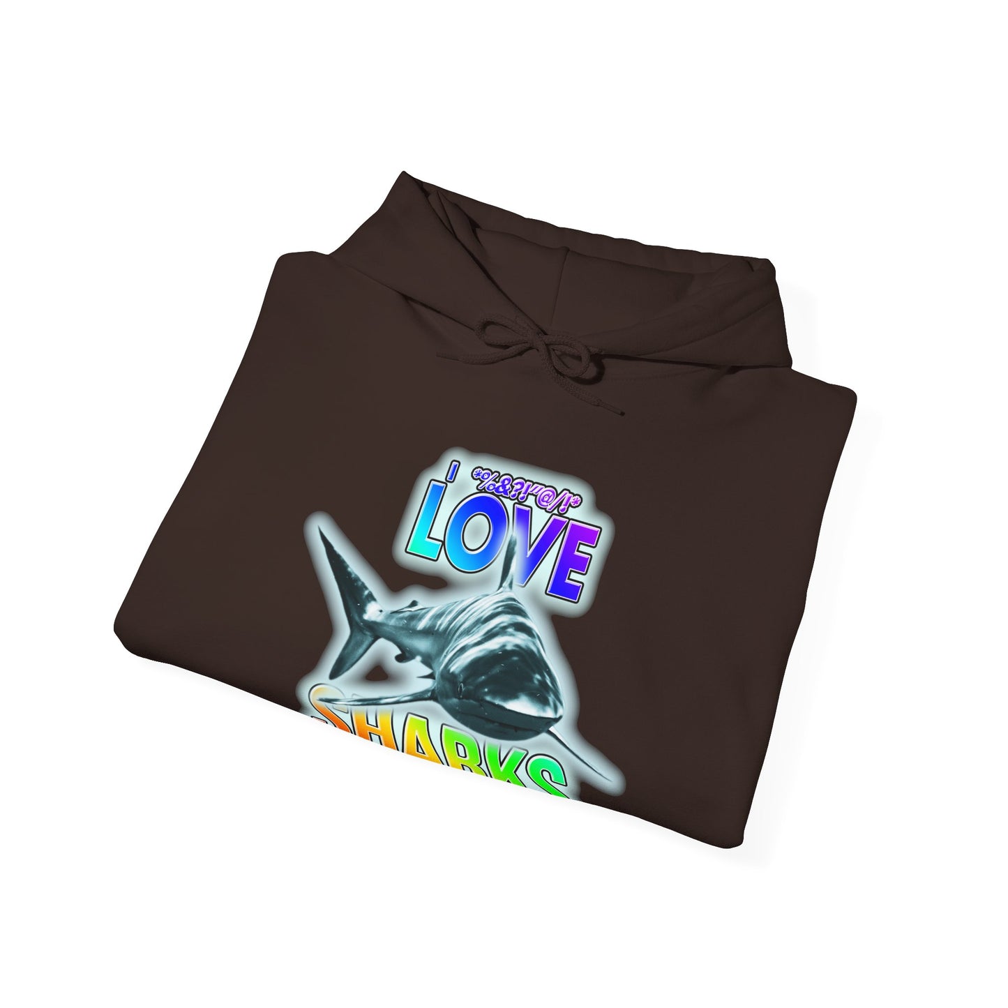 Sweat à capuche unisexe - J'adore les requins - Aliquos