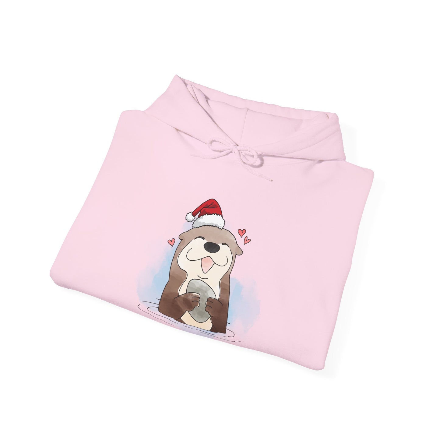 Sweat à capuche unisexe - Loutre de Noël 16