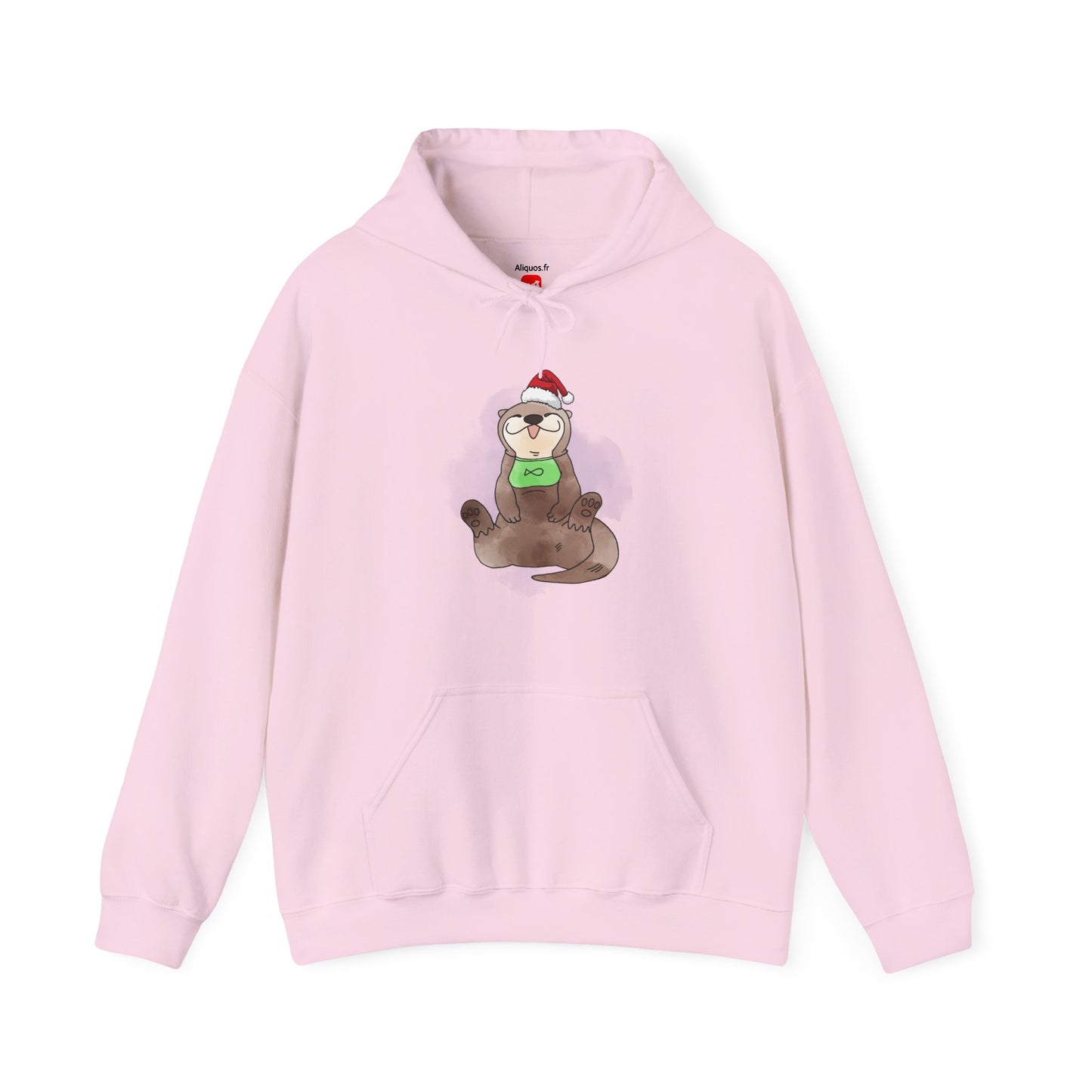 Sweat à capuche unisexe - Loutre de Noël 2
