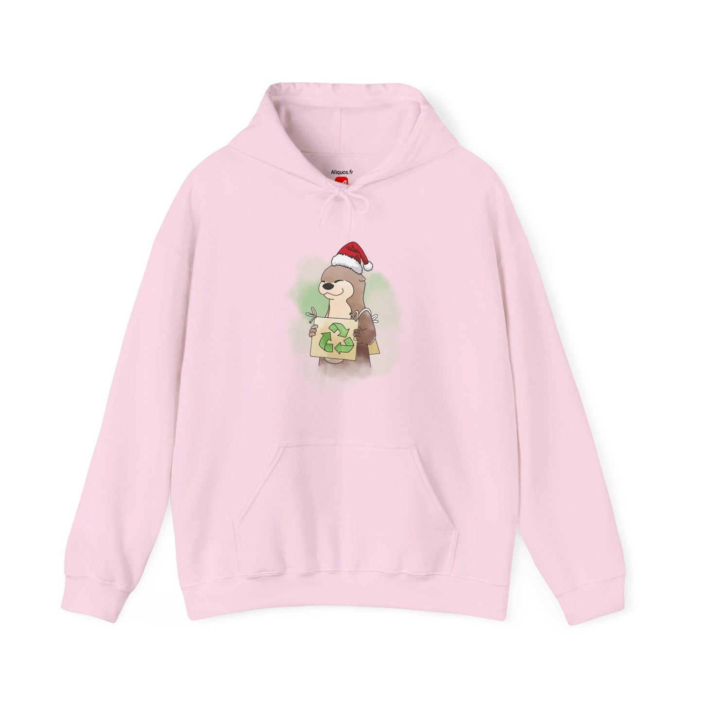 Sweat à capuche unisexe - Loutre de Noël 5