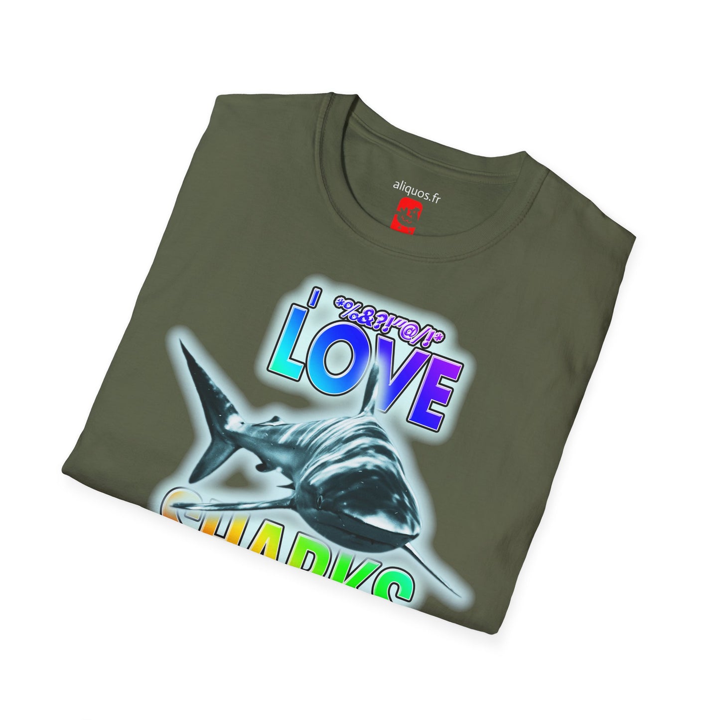 T-shirt unisexe - J'adore les requins - Aliquos