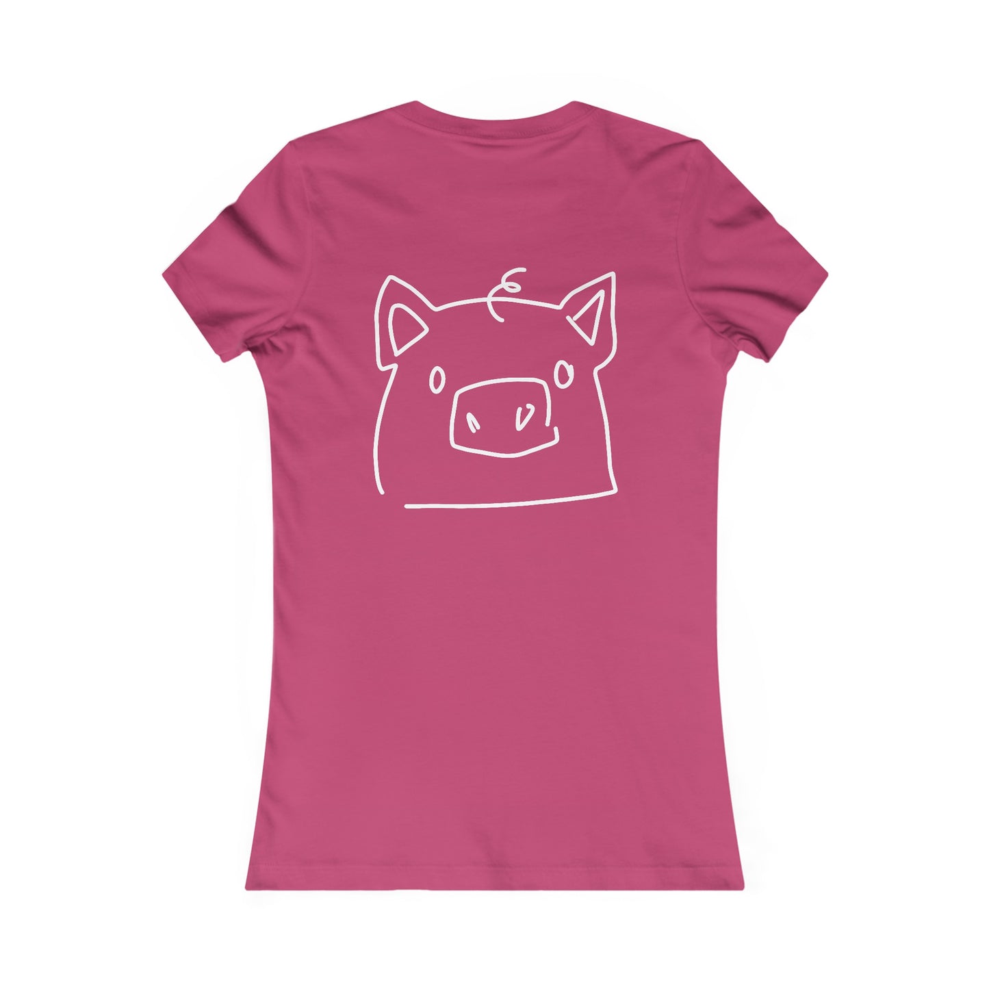 Piggy Face Women's fitted Tee - ALIQUOS