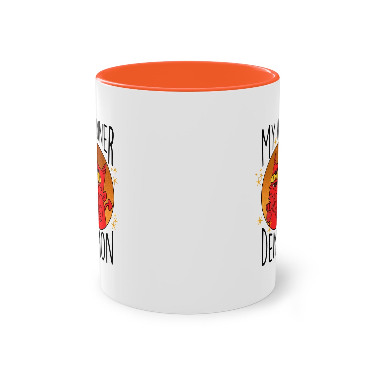 Zweifarbige Tasse – Design „Mein innerer Dämon“