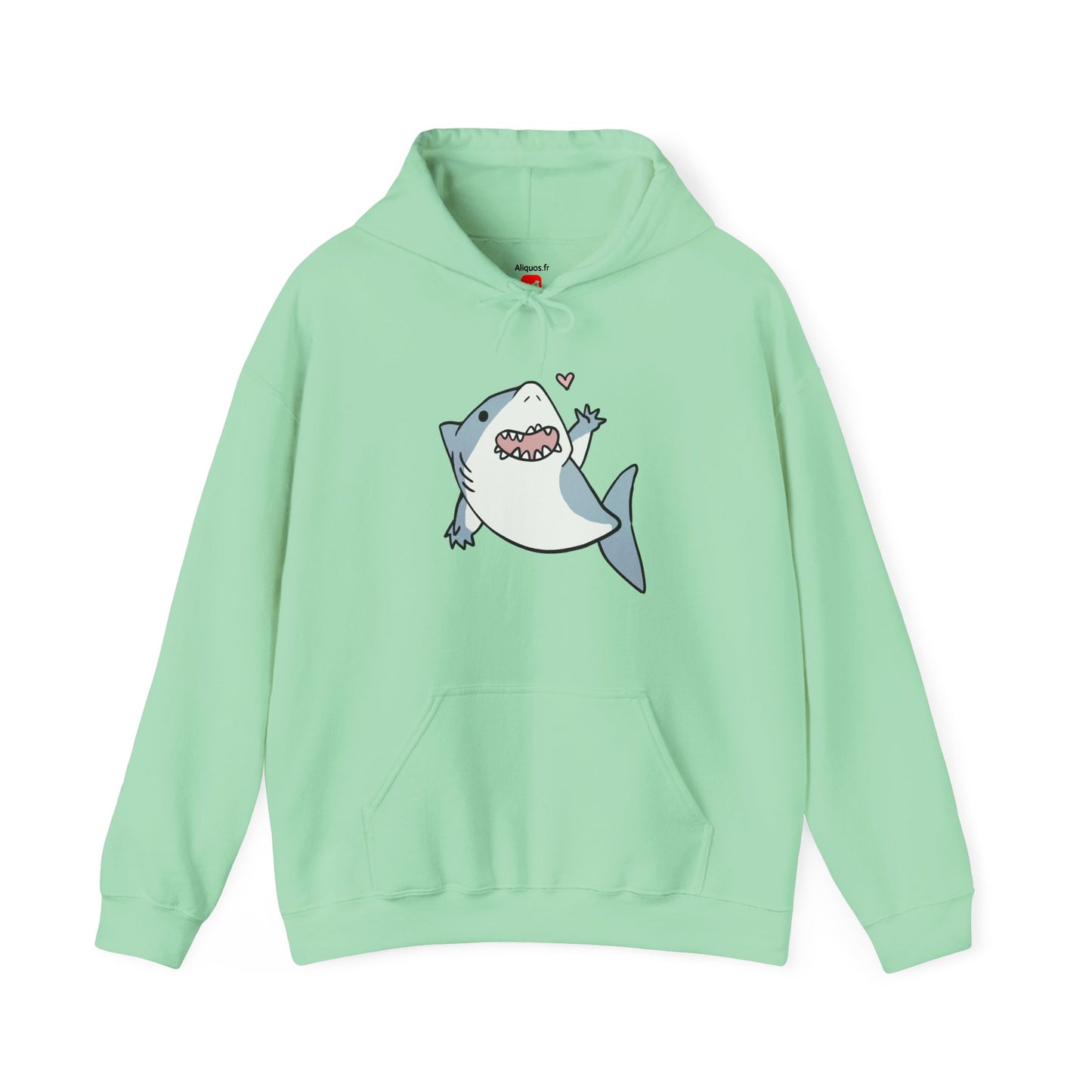 Unisex Hooded Sweatshirt - Cute Shark Wave - Aliquos