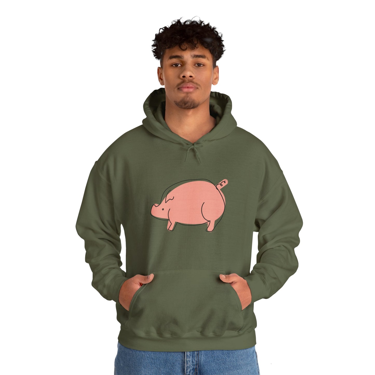 Chubby Piggy Unisex Hooded Sweatshirt - ALIQUOS